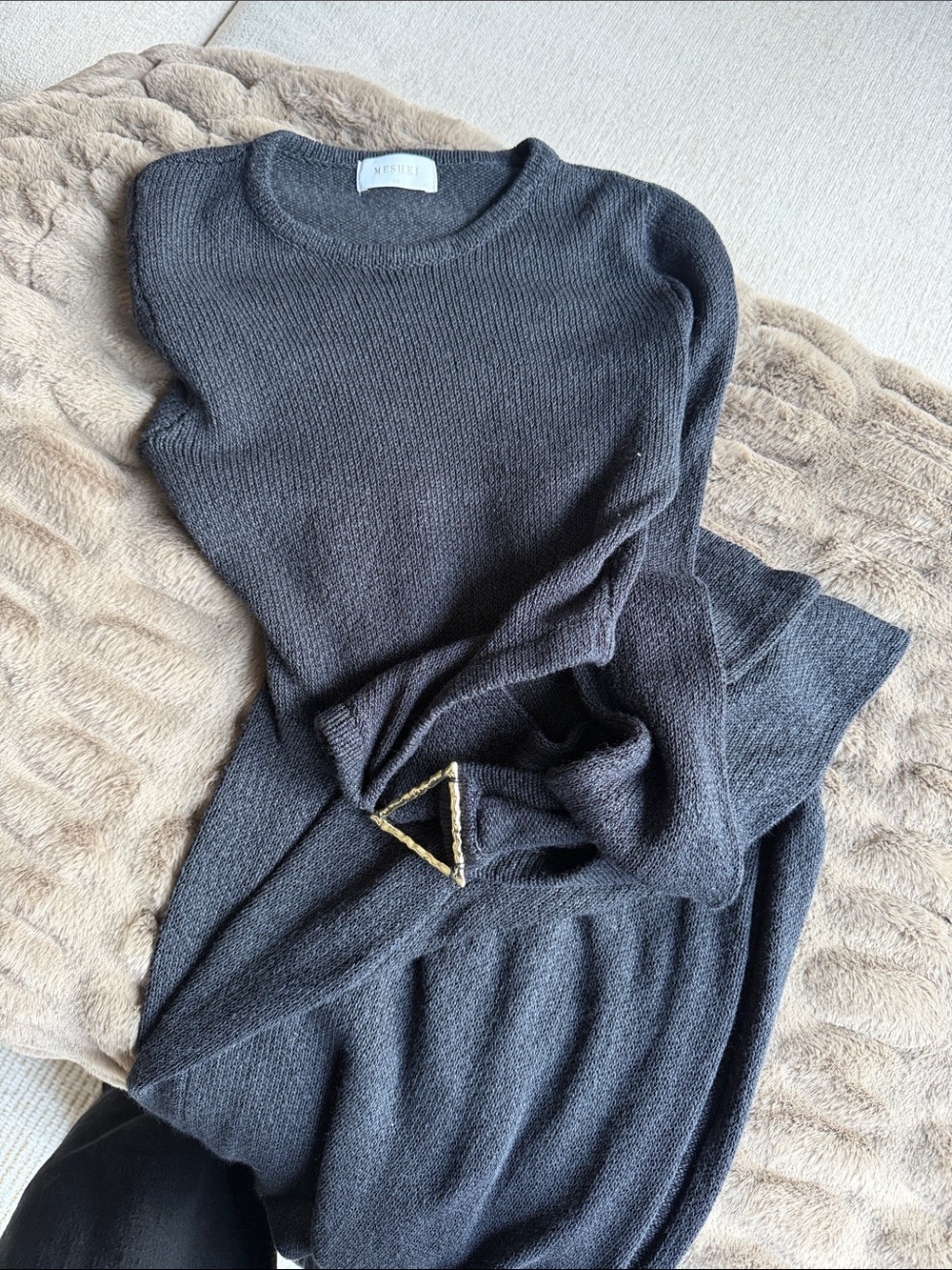 MESHKI Black XS Knit Cutout Dress - Picture 4 of 5